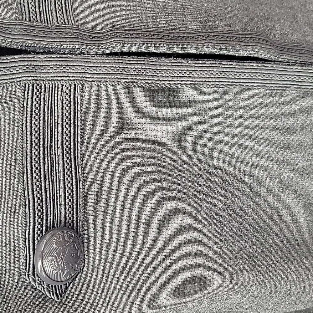 Torrid Grey Ponte Fitted Military Style Jacket Women's plus size 4X - Picture 3 of 10